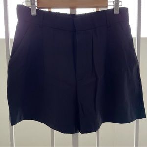 ZARA Pleated Black Shorts